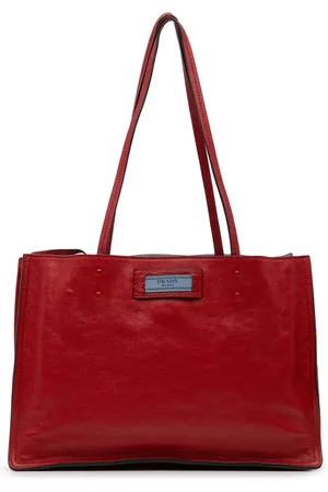 Prada 2010-2024 Glace Calf Etiquette Tote Bag