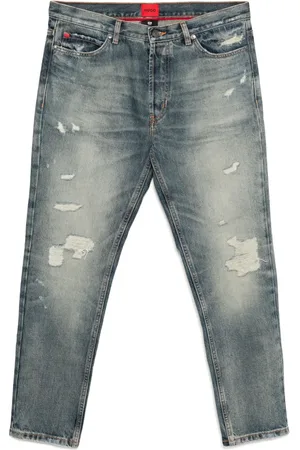 HUGO BOSS Jeans in Distressed Vintage-Optik