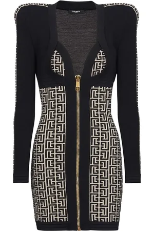 Balmain PB Minikleid mit Monogramm-Print