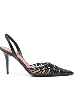 Amina Muaddi Lori Pumps mit Slingback-Riemen 90mm
