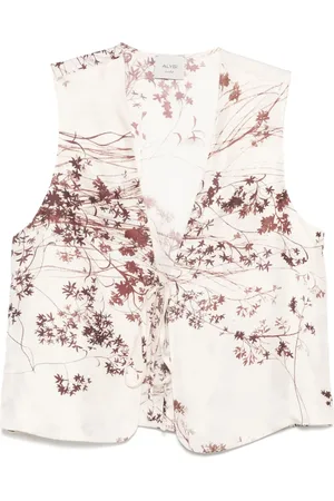 ALYSI Seidenweste mit Print
