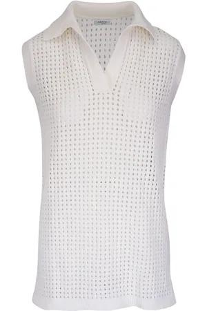 AKRIS Gestricktes Oberteil mit Poloshirtkragen