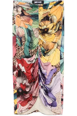 Roberto Cavalli Midirock mit Blumen-Print
