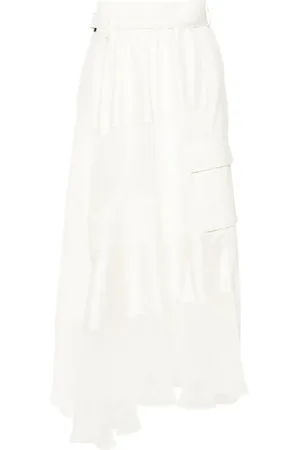SACAI Asymmetrischer Rock mit Einsätzen