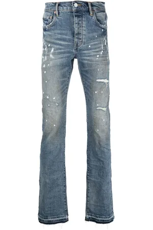 Purple Brand Jeans mit Farbklecks-Print