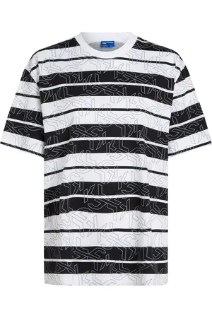 Karl Lagerfeld Gestreiftes T-Shirt mit Monogramm