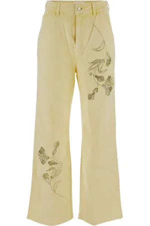 Des Phemmes Jeans mit Kristallverzierung