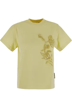 Des Phemmes T-Shirt mit Blumenstickerei
