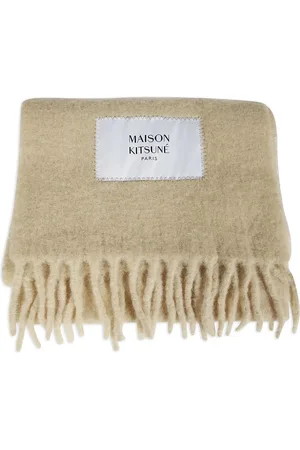 Maison Kitsuné Schal mit Logo-Applikation