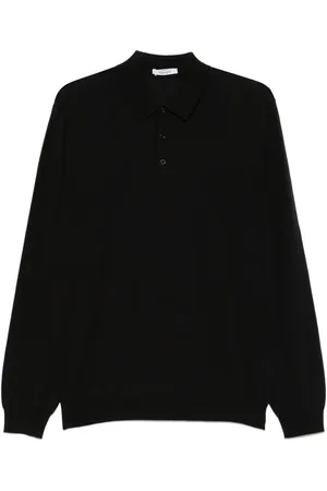 KANGRA CASHMERE Fein gestricktes Poloshirt