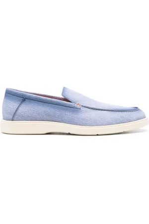 santoni Loafer mit Jeans-Print