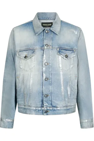 Roberto Cavalli Jeansjacke im Distressed-Look