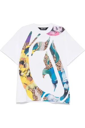 Roberto Cavalli T-Shirt mit Blumen-Print