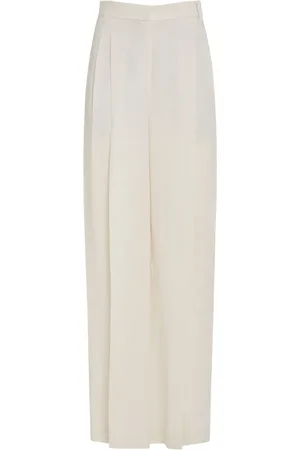 Brunello Cucinelli Leinenhose mit weitem Bein