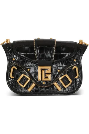 Balmain Schultertasche mit Logo-Schild