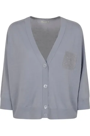 PESERICO SIGN Cardigan mit Glitter-Tasche