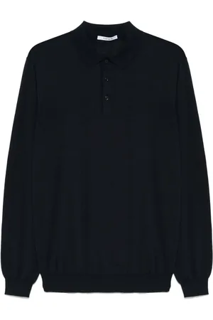KANGRA CASHMERE Fein gestricktes Poloshirt