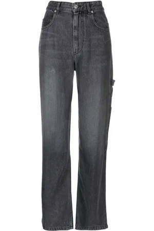 Marant Etoile Halbhohe Wide-Leg-Jeans