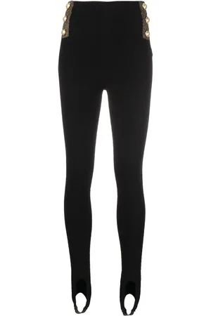Balmain Leggings mit Zierknöpfen