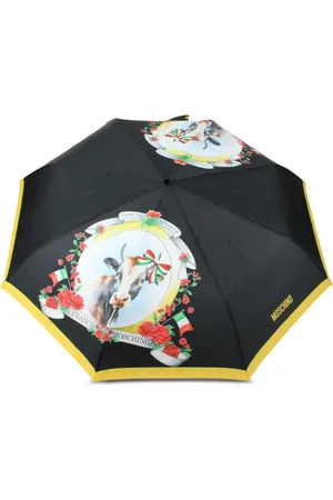 Moschino Regenschirm mit Kuh-Print