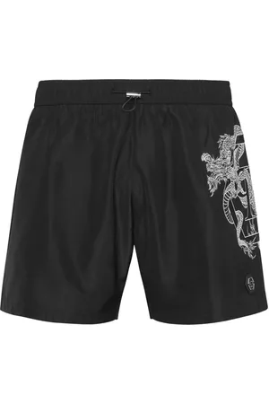 Philipp Plein Badeshorts mit Drachen-Print