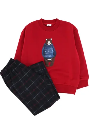 Il gufo Hosen-Set mit Bär-Print