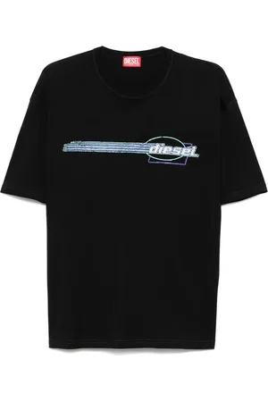 Diesel T-Shirt mit geflocktem Logo