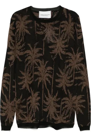 AMARANTO Gestricktes Intarsien-Top