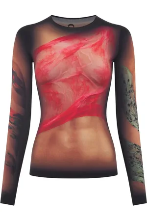 Marine Serre Drapiertes Top