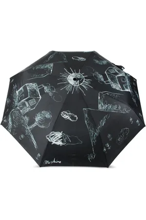 Moschino Regenschirm mit Zeichnungs-Print