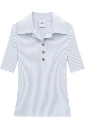 Courrèges Iconic Poloshirt aus Rippstrick