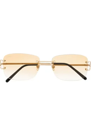 Cartier Rahmenlose Sonnenbrille mit Logo-Gravur