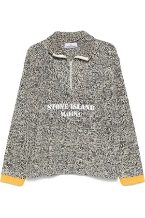 Stone Island Pullover mit bemaltem Logo