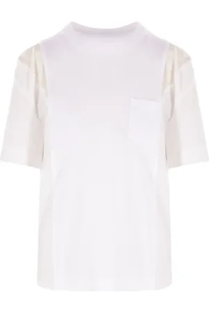 SACAI T-Shirt mit Einsätzen