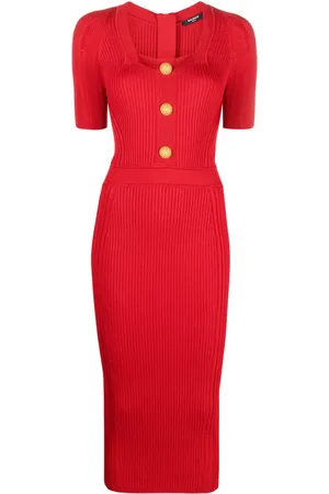 Balmain Kleid mit Zierknöpfen