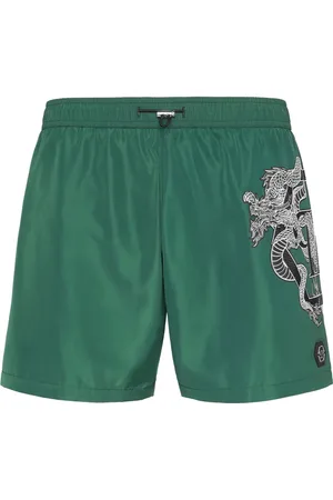 Philipp Plein Badeshorts mit Drachen-Print