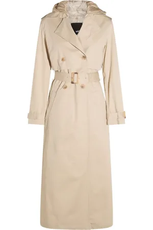 add Hooded belted trench coat