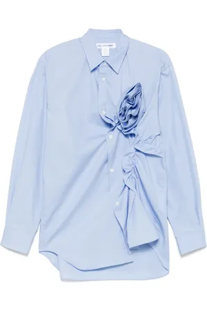 Comme des Garçons Hemd mit Blumenapplikation