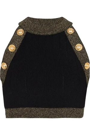 Balmain Oberteil mit Kontrastborten