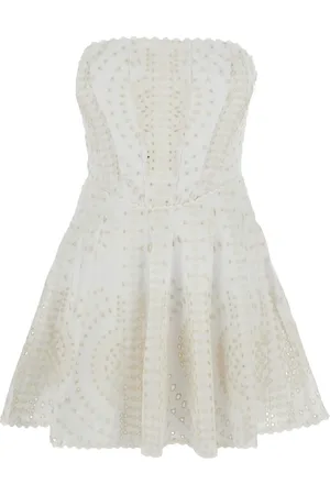 CHARO RUIZ IBIZA Schulterfreies Kleid mit Lochstickerei