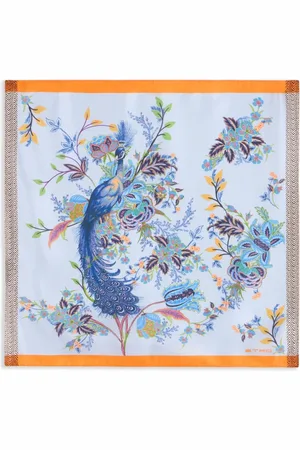 Etro Einstecktuch mit Pfauen-Print