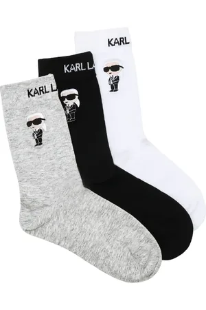 Karl Lagerfeld Ikonik Intarsien-Socken (3er-Set)