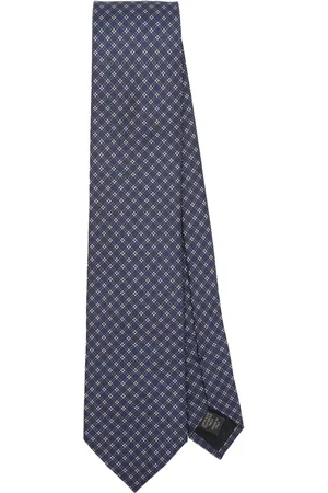 BRIONI Satinkrawatte mit geometrischem Print