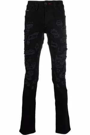 Philipp Plein Gerade Jeans im Destroyed-Look