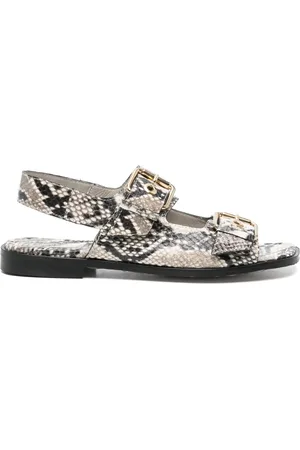 Pedro Miralles Sandalen mit Python-Print