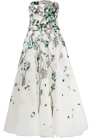 Saiid Kobeisy Schulterfreies Kleid mit Pailletten
