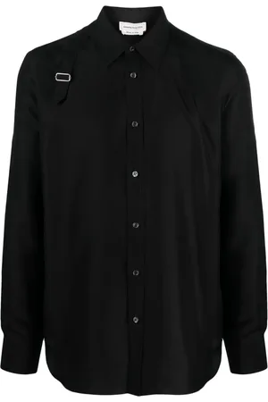 Alexander McQueen Seidenhemd mit Riemendetail