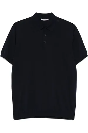 KANGRA CASHMERE Fein gestricktes Poloshirt