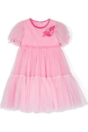 MONNALISA Tüllkleid mit Rosenapplikation
