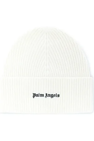 Palm Angels Gerippte Beanie mit Logo-Stickerei